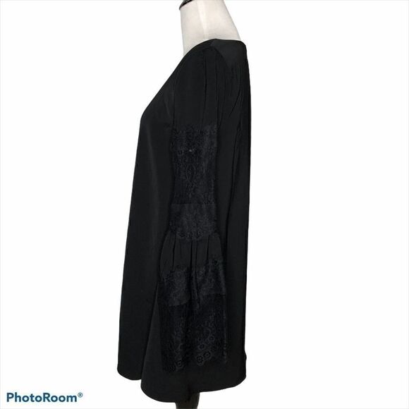 Mustard Seed Solid Lace Bell Sleeve Black M NWT - Picture 2 of 8